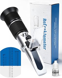 LAOYE 3IN1 Refraktometer Honig Wassergehalt 12-27% Brix 58�92% Baum� 38-43&deg;B� Imker Refraktometer Honey Refractometer ATC mit Kalibrierung Honey Tester f&uuml;r Honig Pflanzen&ouml;len Zuckersirup Melass
