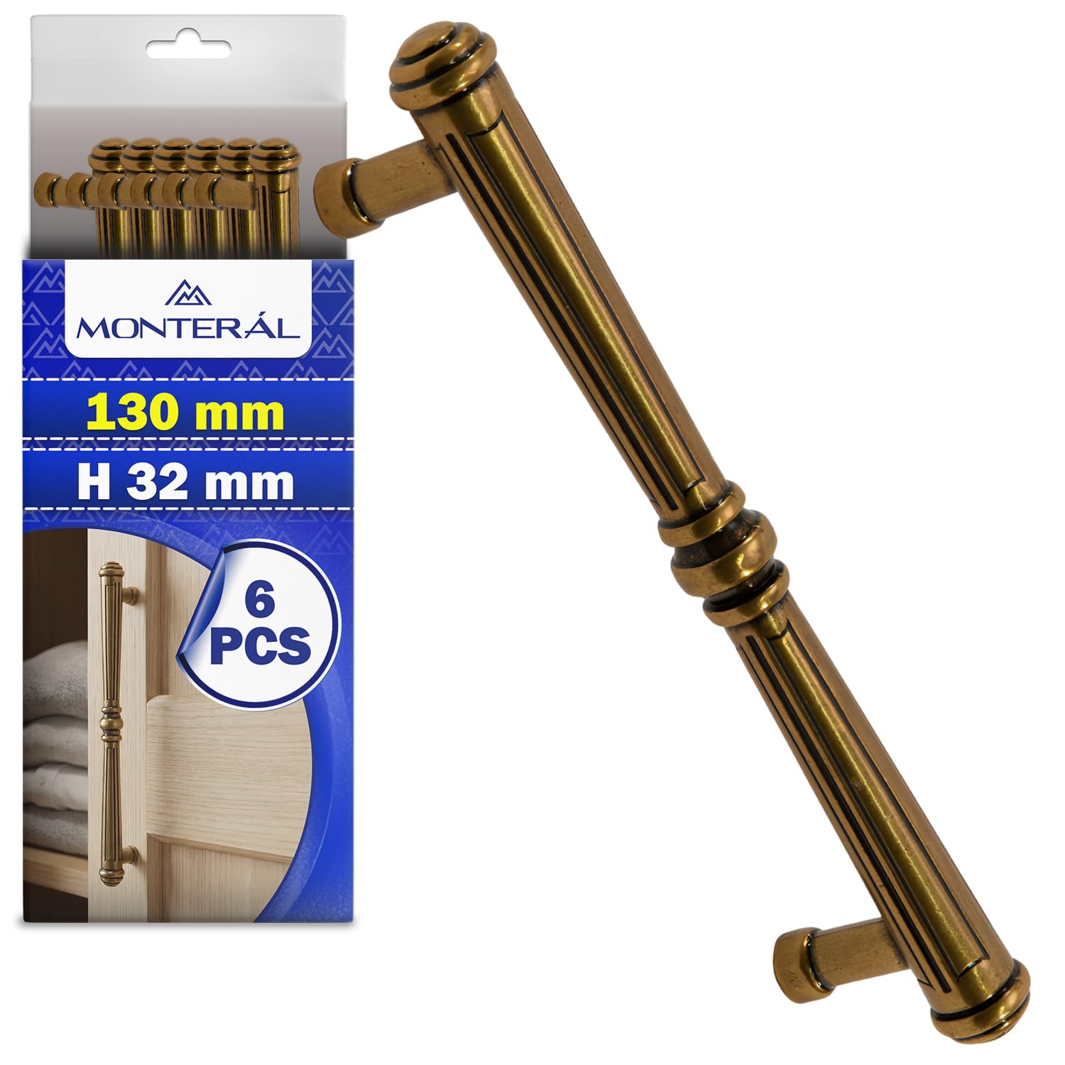 Poignée de meuble cuisine MONTERAL pour remplacer vos fixations usées 96 mm