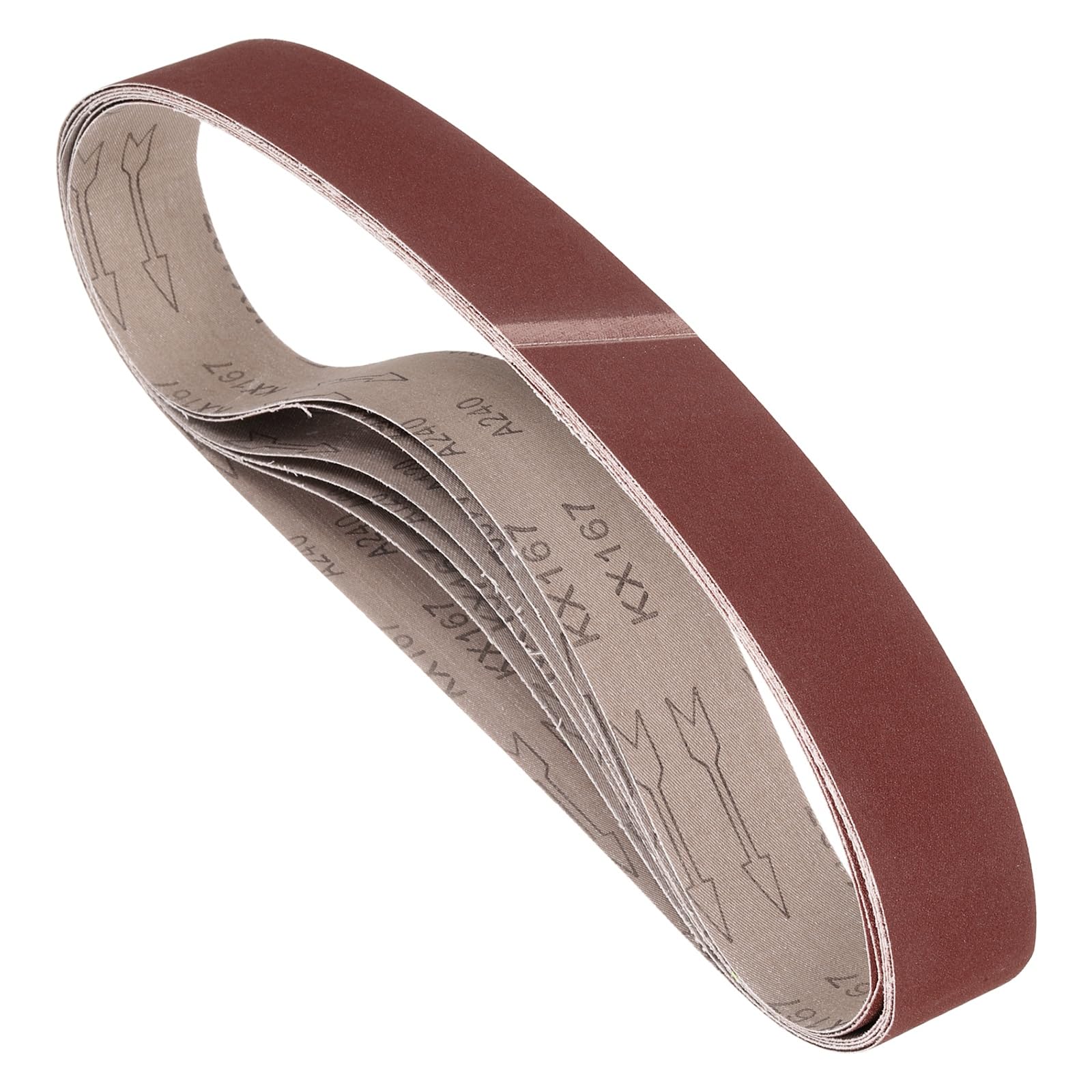 Kozelo 6 Pcs Sanding Belts 50mm x 915mm 240 Grit Aluminum Oxide Abrasive Sandpaper for Belt Sander Metal Grinding Wood Working Weld Rust Removal