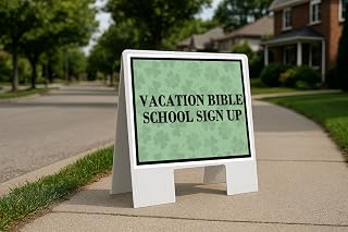 Vacation Bible School Sign Up St. Patrick'S Day Irish Dark Clover A-Frame Double Sided 23x23 in. sign