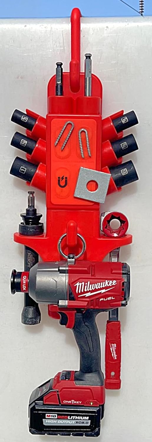 Lineman Socket Pocket All-in-One Pole Framing Solution Compatible with Klein and Milwaukee Lineman Combo Socket Sets with Storage for Transmission nut Runner and Impact Gun