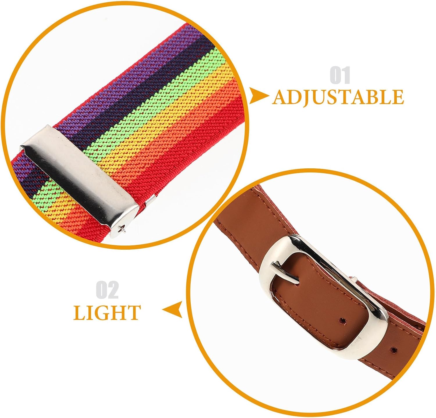 Adjustable Striped Elastic Stretch Waistband Belt for Outdoor Fitness Sports Secure Comfortable Fit for Running Workouts