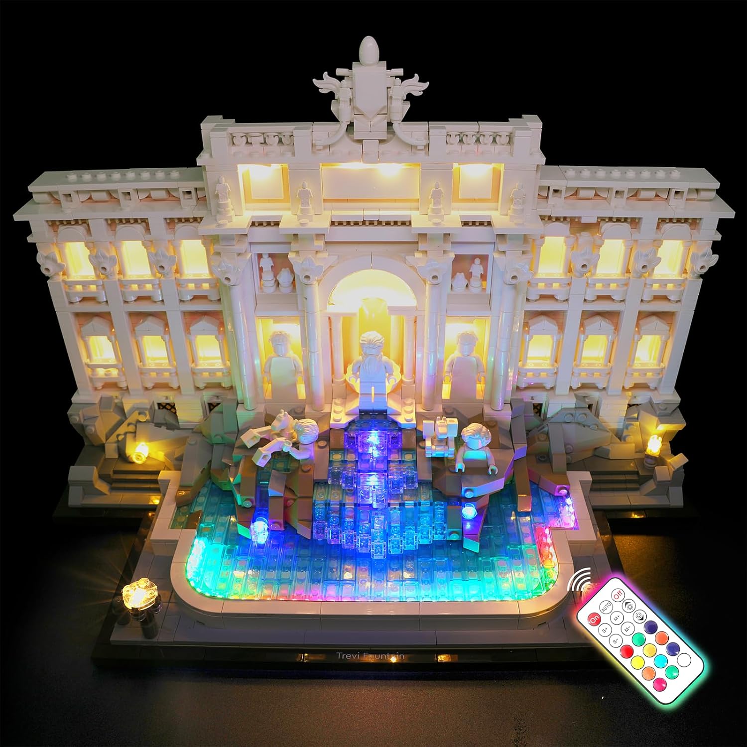 LED Light Kit for Lego Trevi Fountain 21062 – Compatible with Lego Architecture Rome Building Set, Lighting for Fountain Model (NOT Included The Building Set), RC Version