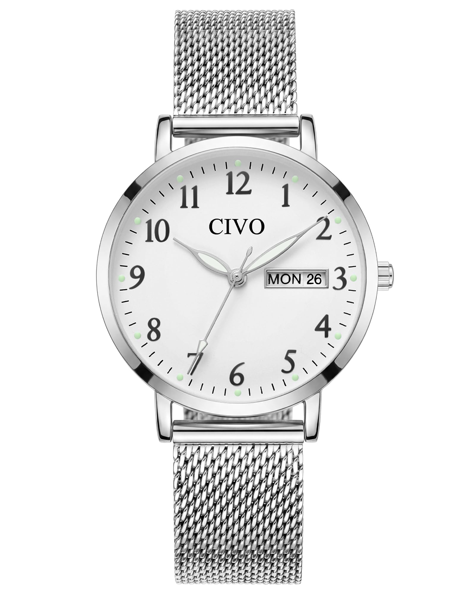 CIVO Reloj Mujer Fácil Lectura: 35mm Analogico Esfera Grande Números Agujas