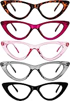 Vista 6 de Yogo Vision Reading Glasses Readers for Women Cateye Eyeglasses and Light Spring Hinge Frame