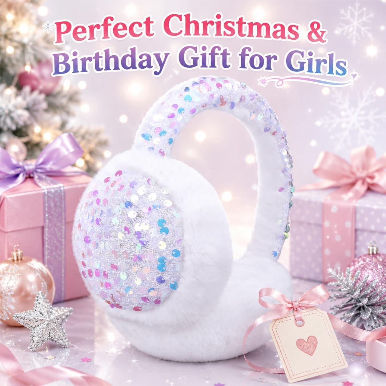Kids Knit Earmuffs for Boys Girls Age 4-16 Years