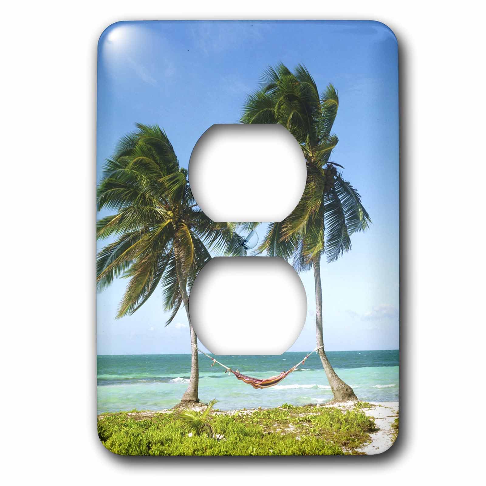 3dRose lsp_56151_6 plaque de prise double pour une deco tropicale