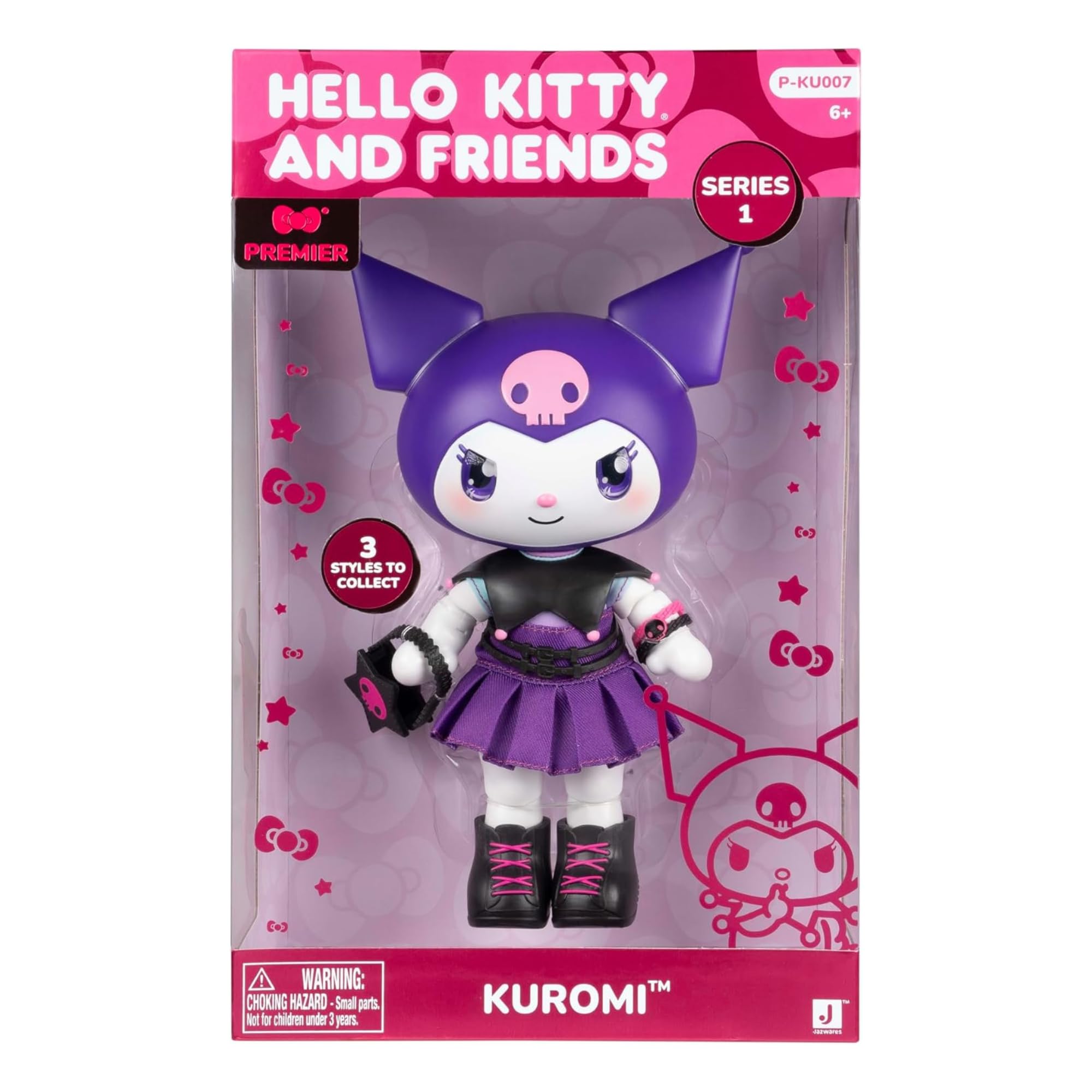 Hello Kitty - Kuromi Premier Bambola 20 cm, 9 Punti Di Articolazione, Vestiti E Accessori Removibili, Per Collezionisti, Bambini e Bambine dai 3 Anni