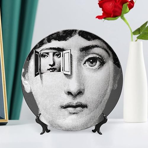 Miniatura 6 de Lina Cavalieri Plato decorativo Fornase para maquillaje de cara, para colgar en la pared, incluye soporte y gancho de resorte especial, estilo de