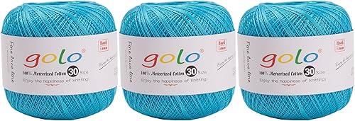 Miniatura 172 de golo Hilo de ganchillo para tejer a mano tamaño 30 hilo de tatuaje Hibiscus color-166 166-Hibiscu,oro 160,202 Azul Mar,203 Aguacate,206 verde,208