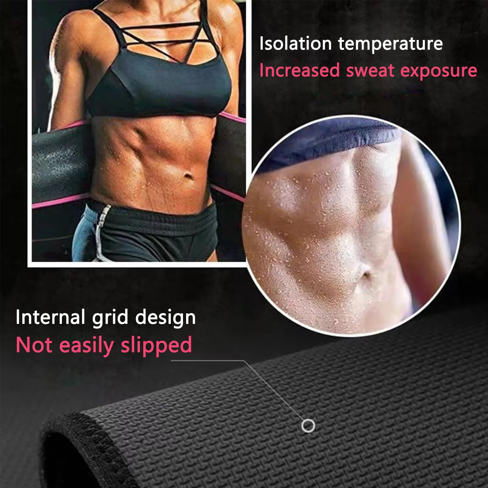 Fascia Addominale Dimagrante 3 Pezzo Fascia Addominale per Donne e Uomini Perdita Peso Fascia Snellente Pancia ed Effetto Sauna per Bruciore di Stomaco e Schiena Supporto Cintura Regolabile