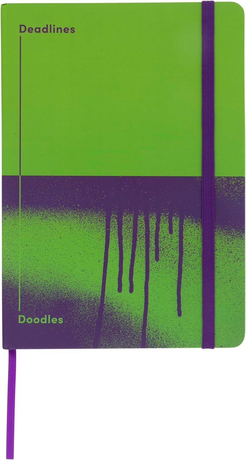 Jumble & Co Chaos & Control A5 Ruled Notebook - Method & Magic - 100% Recycled Paper - Yellow/Black