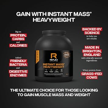 Reflex Instant Mass Heavyweight Mass Gainer Protein, Chocolate, 2kg