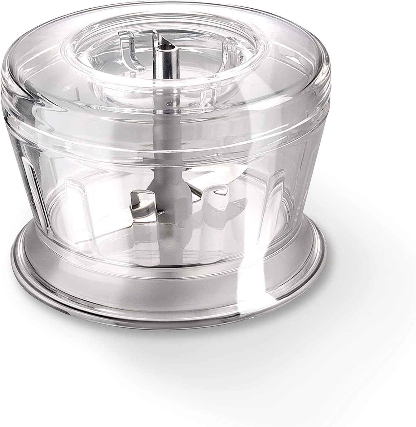 bamix Vorgeschlagener Wert Grinder Accessory for all Stick Blenders with an Output of Less Than 250 watts, Chopper Attachment for Grinding, Stainless Steel Double Blade, Transparent