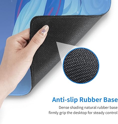 Miniatura 7 de Genshin Game Impact Ganyu - Alfombrilla de mouse grande de goma antideslizante para suministros de oficina, computadoras, computadora de escritorio,