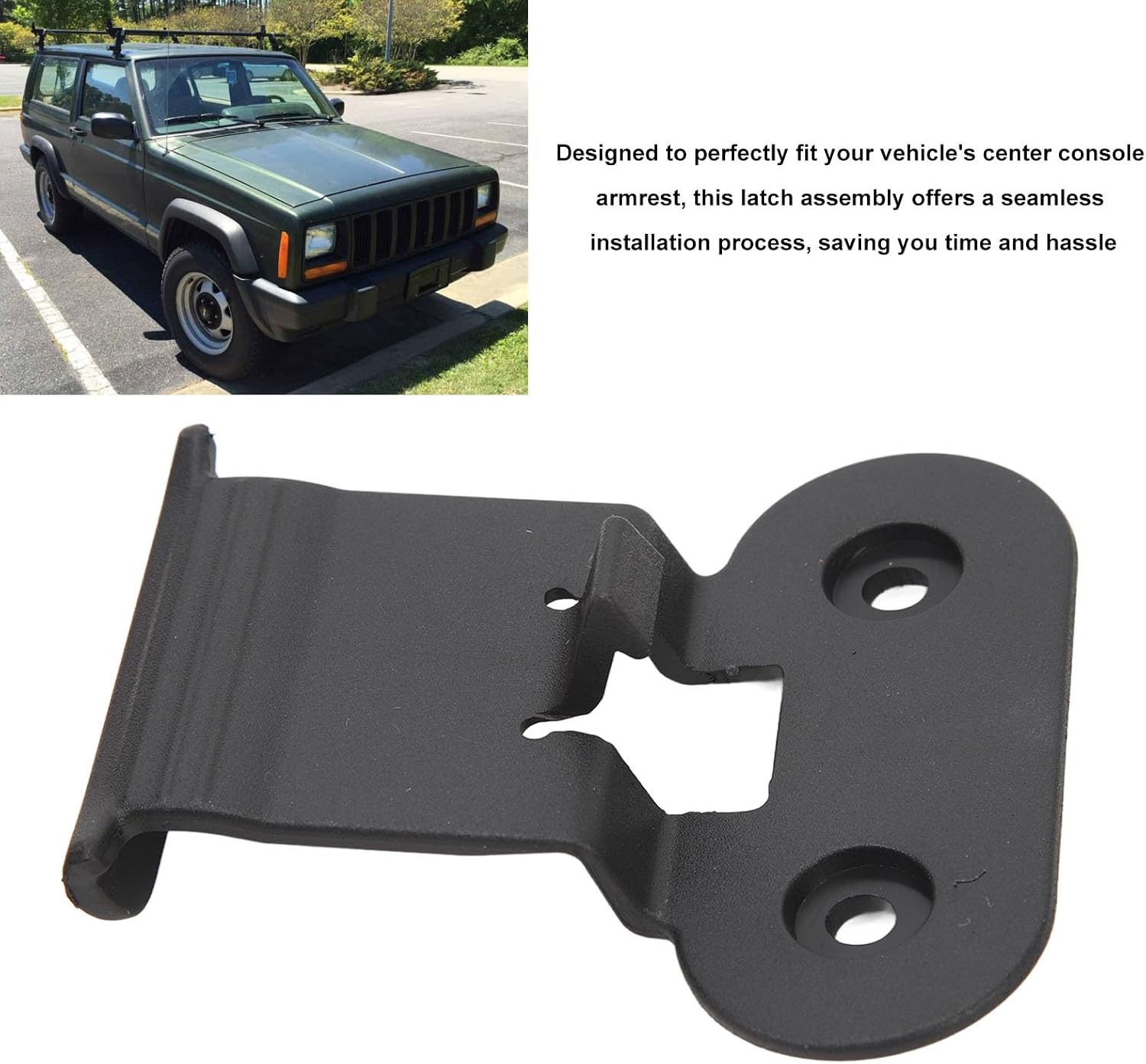 for Center Console Armrest Lid Latch 55037537AA Arm Rest Floor Assembly for XJ 1997 to 2001 compatibility with