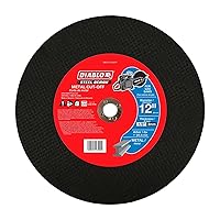 Vista 25 de Diablo Steel Demon - Disco de corte de metal de alta velocidad, ideal para cortar acero, hierro en ángulo y chapa, diámetro de 14 pulgadas, eje de 1