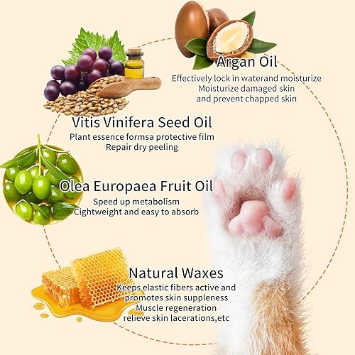 Miniatura 4 de GJYC PET Bálsamo para patas de perro  2 oz (60 g) de protección natural para patas secas y agrietadas y nasales  Loción de almohadilla para patas