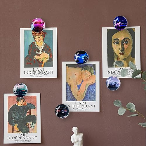 Miniatura 4 de 6 imanes para nevera de vidrio para refrigerador, imanes decorativos para pizarra blanca, lindos mini imanes de casillero, imanes para refrigerador