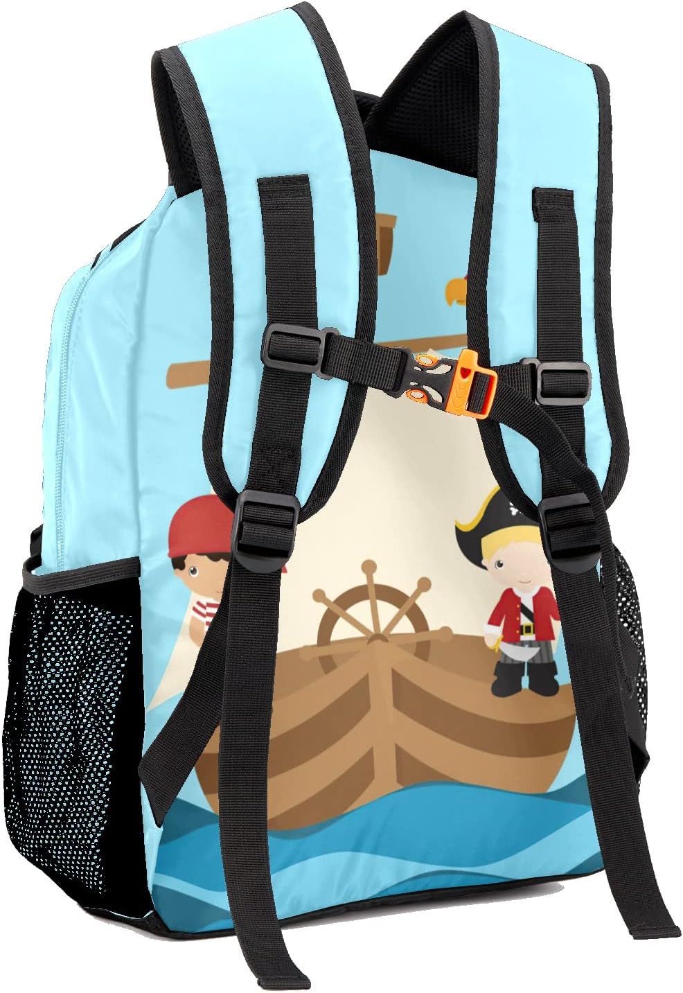 Pirate Boys Big Ship Personalized Kids School Backpack Custom for Boys Girls Primary Daypack Bookbag Travel Bag