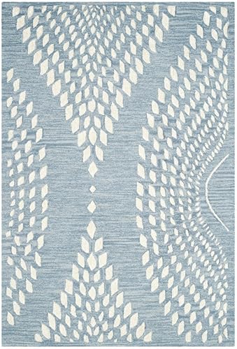 SAFAVIEH Bella Collection BEL126B - Alfombra de lana prémium hecha a mano de 8 x 10 pies, color arena y marrón