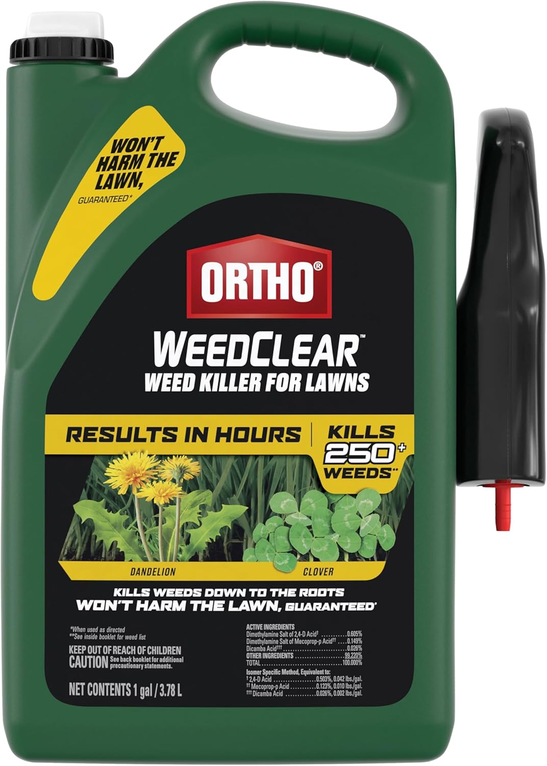 Product image of Ortho WeedClear Weed Killer for Lawns with Trigger Sprayer, Kills Dandelion and Clover, 1 gal.