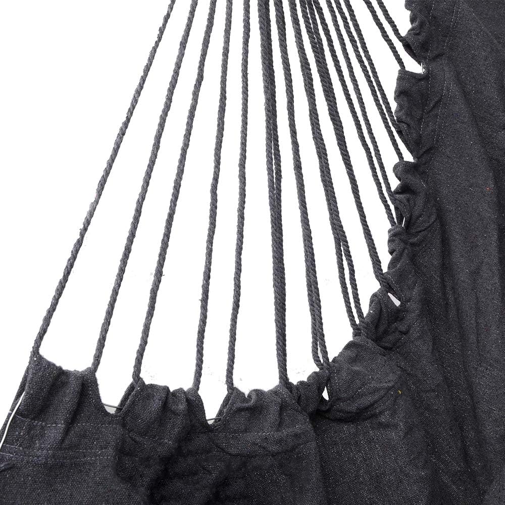 1.5 * 1.2m Tassel Plus Pillow Hanging Chair Large Macrame Hanging Chair with Pocket for Superior Comfort Gray
