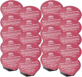 DIVINA Spreads Portion Mini, 0.7 oz, 20 Count (Sour Cherry Spread)