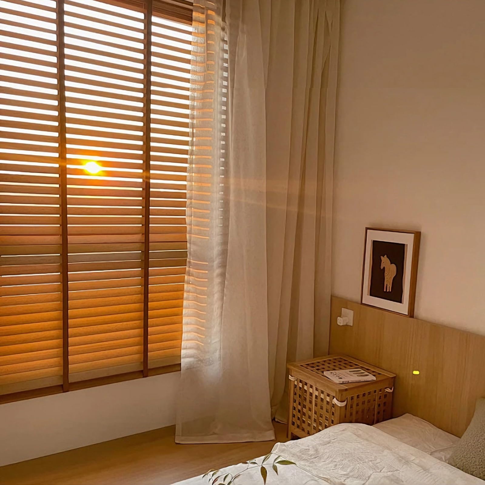 Tende Veneziane In Legno Con Lamelle Da 5 Cm, Misura Personalizzabile 30 Cm–180 Cm L X 60 Cm–200 Cm A, Tende Orizzontali Senza Fili Per Oscuramento E Oscurità, Installazione Facile Interno/esterno