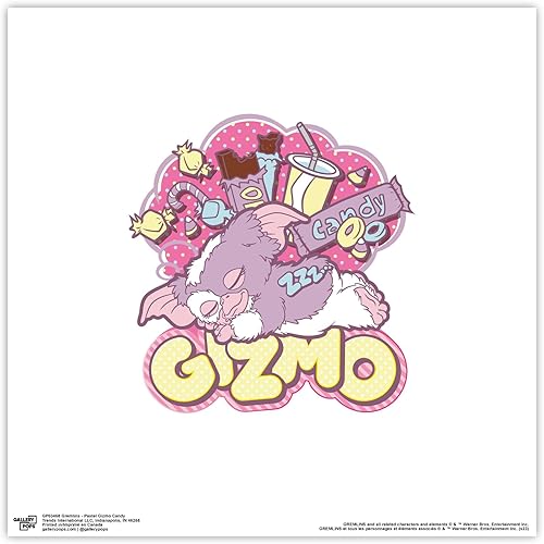 Trends International Gallery Pops Gremlins - Arte de pared pastel Gizmo Candy, versión sin marco, 12 x 12 pulgadas