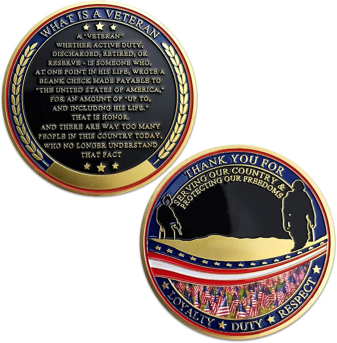 Moneda Joygulls US Military Challenge en honor a todos los veteranos