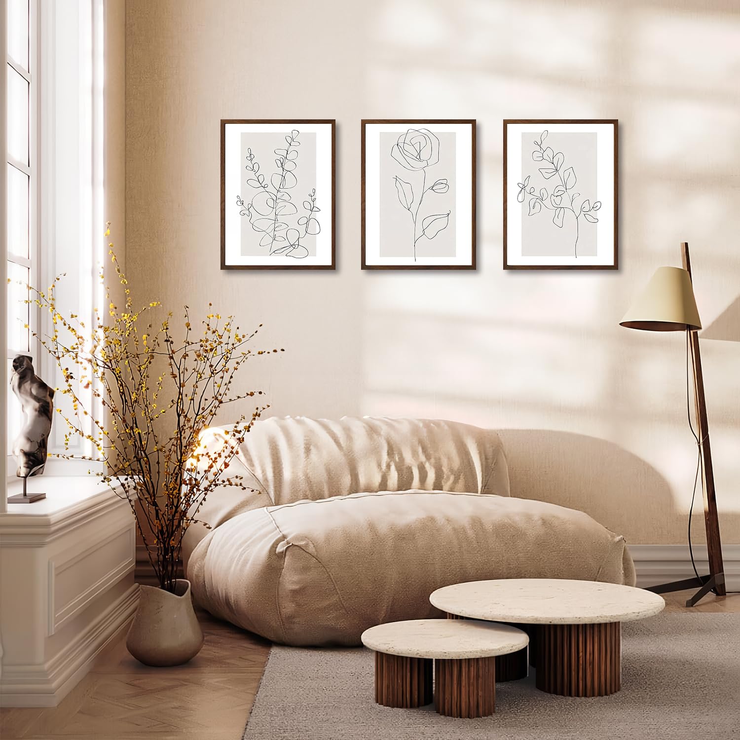 Dazzlewall 3Pcs Abstract Botanical Wall Art Poster Minimalist Flower Line Wall Art Prints for Bedroom Living Room Decor 12x16 in Unframed - Image 3
