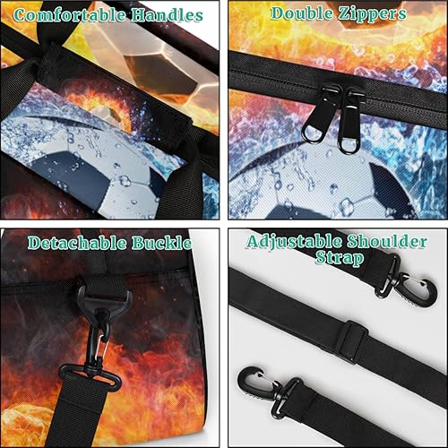 Miniatura 4 de Bolsa de lona personalizada para niños y niñas, para viajes, fútbol, Yin Yang, Tai Chi, pequeña bolsa deportiva para gimnasio, bolsa de mano