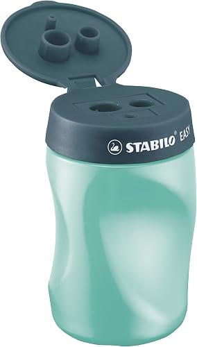 Ergonomic Container Sharpener - STABILO EASYsharpener - 3 in 1 - Left-Handed - Petrol