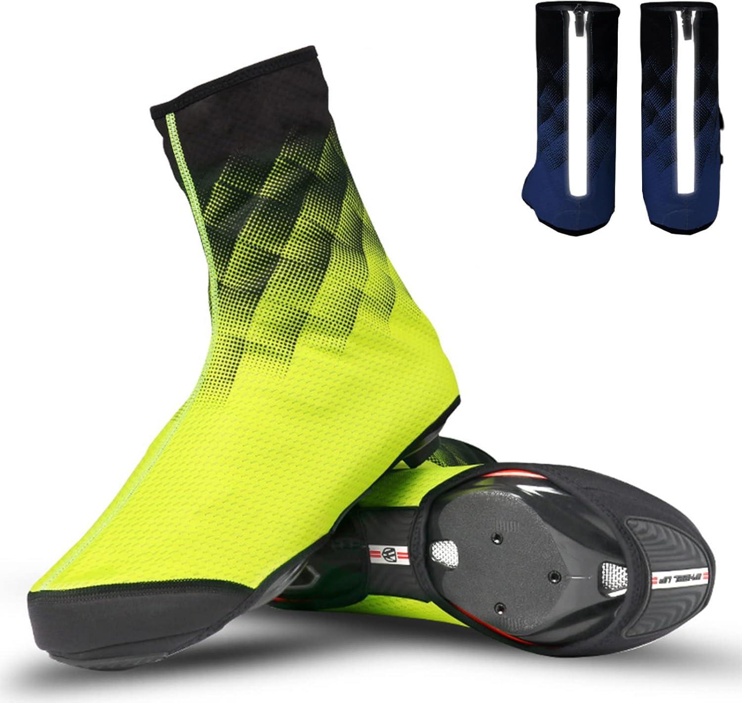 1pair Winter Thermal Cycling Shoe Cover Set Fleece Keep Warm Bike Shoe Wear Protector Waterproof Bicycle Sport Overshoes Cover