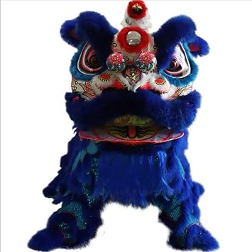 Chinese Lion Dance Head Handmade Lion Dance Chinese New Year Folk Art Dragon Dance Performance Silk Dragon Dance Props/