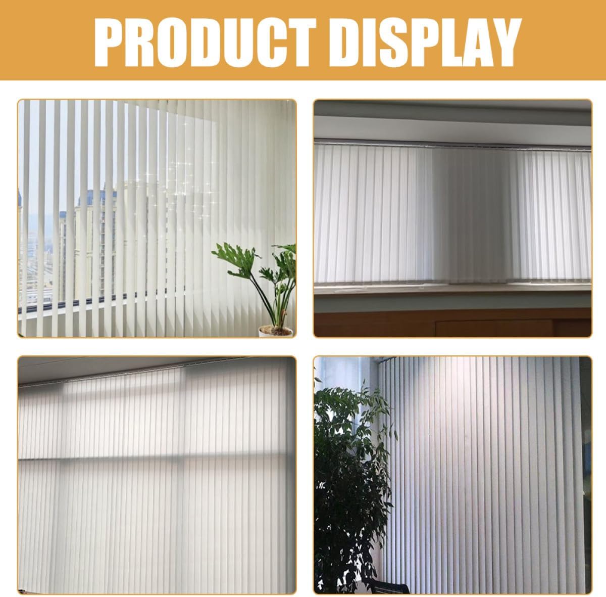 Vertical Blinds Replacement Slats Window Blinds Curtain Parts White Easy Installation Window Treatment Hardware for Sliding Door 2 Pieces