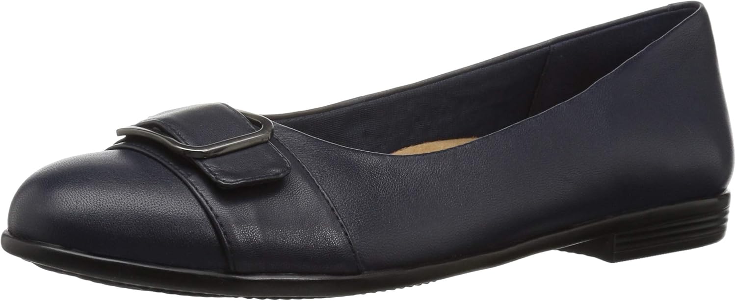 Trotters Women's Aubrey Loafer Flat, Navy, 6.5 W US