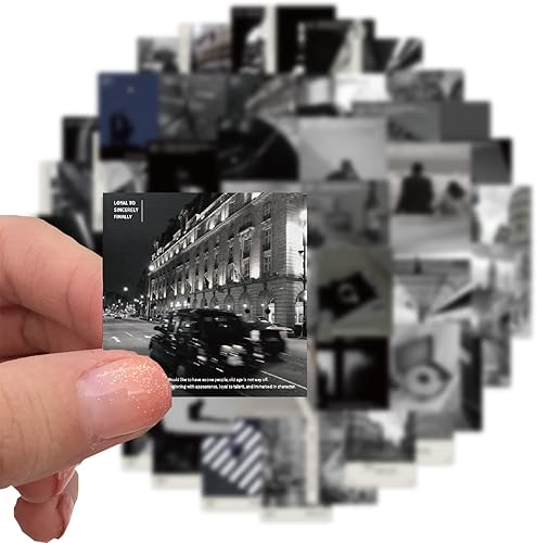 Miniatura 6 de 50 calcomanías geniales en blanco y negro para adolescentes y adultos calcomanías estéticas impermeables para botellas de agua laptop autos teléfono
