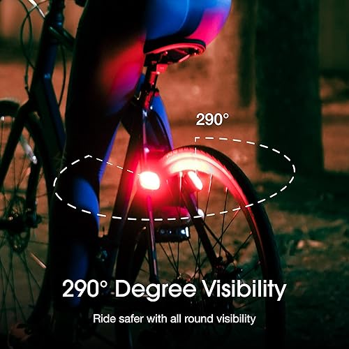 Miniatura 3 de Lumos Firefly - Sistema de luz inteligente para bicicleta, sincronización de luz LED delantera y trasera, brillo personalizado, patrón de flash,