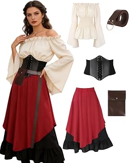 SOOFILM Renaissance Costume Women Medieval Victorian Fancy Dresses Halloween Pirate Cosplay Price In India