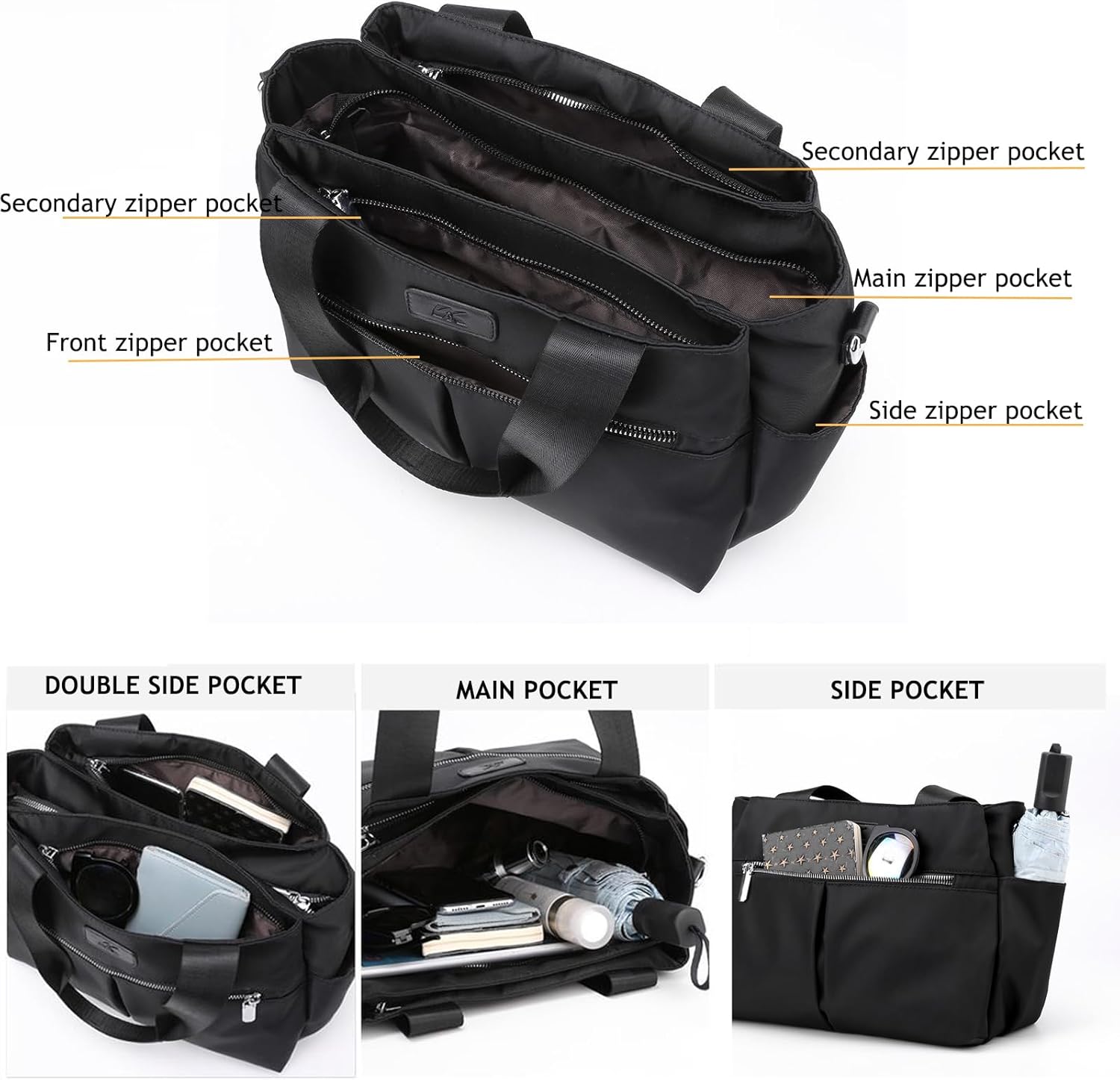 KARREALY Shoulder Bag for Women Crossbody Handbag Lightweight Waterproof Nylon Purses Travel Bag Ladies Tote Bag - Image 5