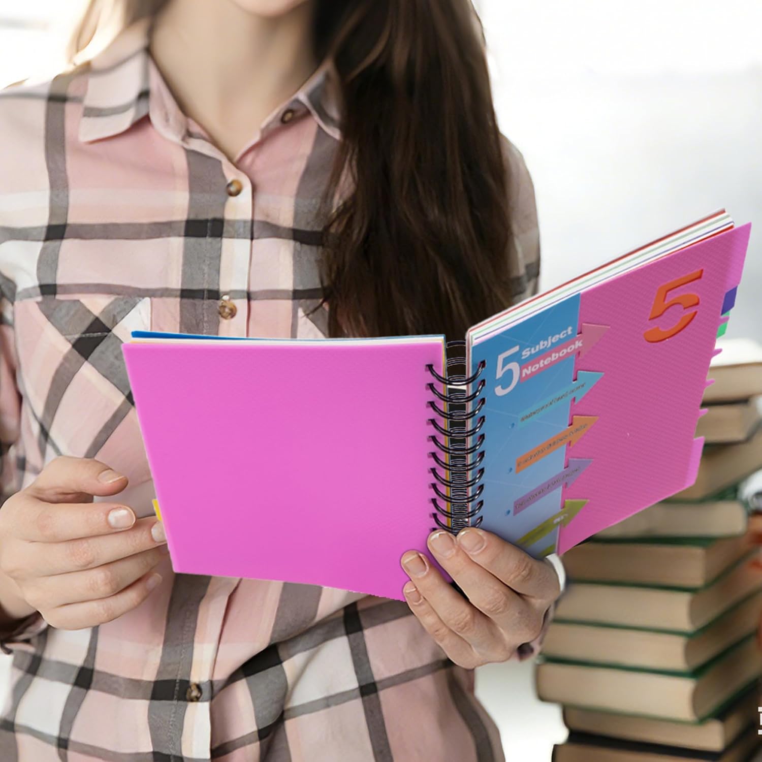 CAGIE 5 Subject Notebook, Small Spiral Notebook with Tabs, 6'' x 8'' image 4