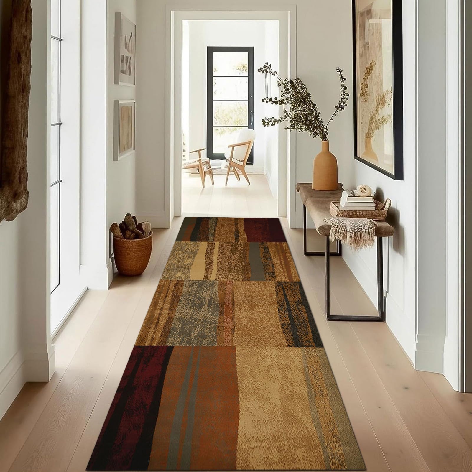 Hallway Runner Rug, Vintage Absorbent Washable Kitchen Runner Rugs | Non Slip Carpet Runner for Hallways | Extra Long Rug Runners for Entryway Laundry Room (Size : 60×250cm/2ft×8.2ft)