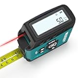 MiLESEEY DT20 Digital Laser Tape Measure,130FT Laser Measuring Tool,16FT Easy Read Digital Measuring Tape Retractable with Fractions,Rechargeable Measurement Tool for Distance/Area/Volume/Pythagorean