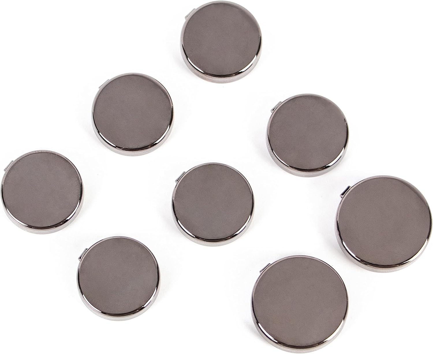 8pcs Button covers for men's shirts button cuffs button cover cufflinks for men - imitation cuff chain for tuxedo, business or formal shirts Buttons on cuffs Shirt button