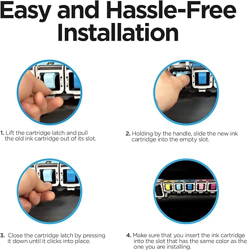 Miniatura 6 de SPEEDYINKS Repuesto remanufacturado para cartuchos de tinta HP 02 con chip inteligente (3 negros, 3 cian, 3 magenta, 3 amarillos, paquete de 12)