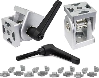 FORRCKY 2pcs 40 Series Extrusion Pivot Joint for Aluminum Extrusion Profile 4040 Series, Flexible Pivot Joint with Wrech Handle for 4040 Aluminum Profile