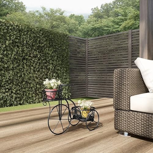 Pure Garden Hw1500188 Tricycle Plant Stand Â– 2-Tiered Indoor Or Outdoor Decorative Vintage-Look Metal Display For Patio, Deck, Home Or Lawn, Matte Black #TOP6