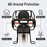 Child Bike Seat,Rear Mount Baby Bike Seat,Kids Back Bike Seat Safety Carrier for Adult Bike Attachment,Mountain Bike,Electric Bikes,Bicycles (Black)